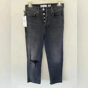 NWT Redone X originals High Waisted straight leg jeans size 26